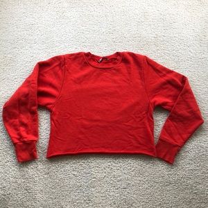 Zara cropped red sweater